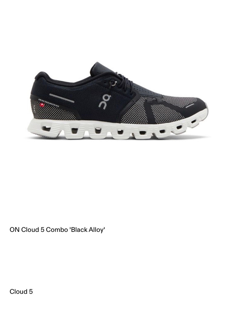 On Running Men's Cloud 5 Combo in Black and White